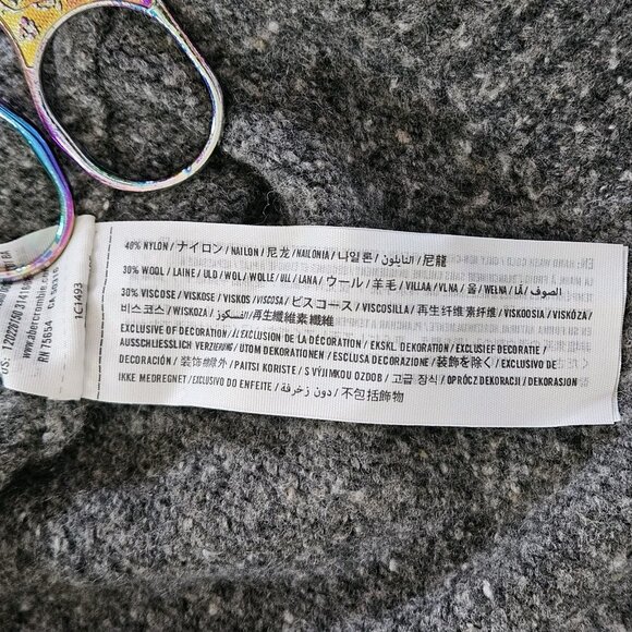 Abercrombie & Fitch Sweater Men M Marled Gray LS Crew Neck Wool Preppy Academia - Picture 12 of 16